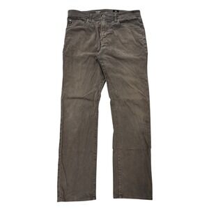 AG The Everett Slim Straight Pants Mens 34x32 Gray‎ Checkered Flat Front